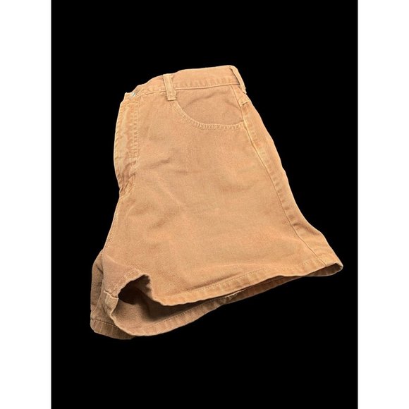 Vintage BONGO Women Distressed Nutmeg Brown Denim MOM Shorts Sz 9 Montesano USA - Picture 4 of 7